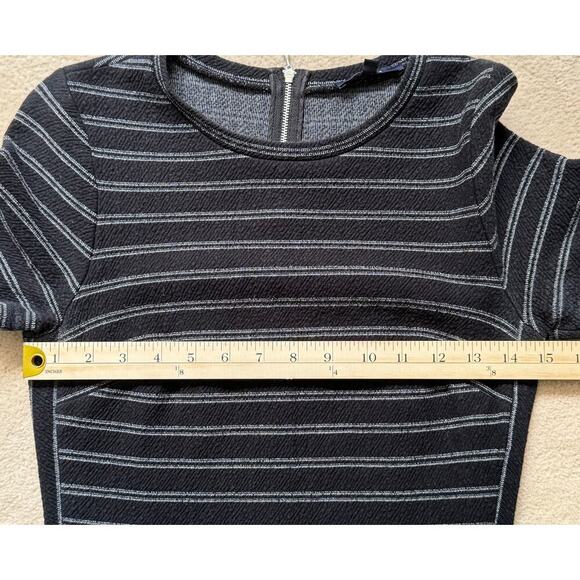 Madewell Black with White Stripes Upstage Midi Dress Size 2 - Picture 10 of 13